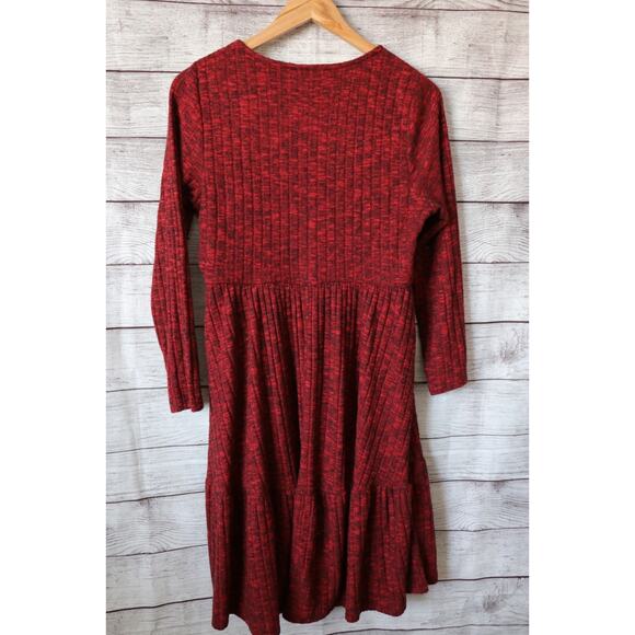 Torrid Size 00 Red Long Sleeve Sweater Dress - Picture 3 of 3